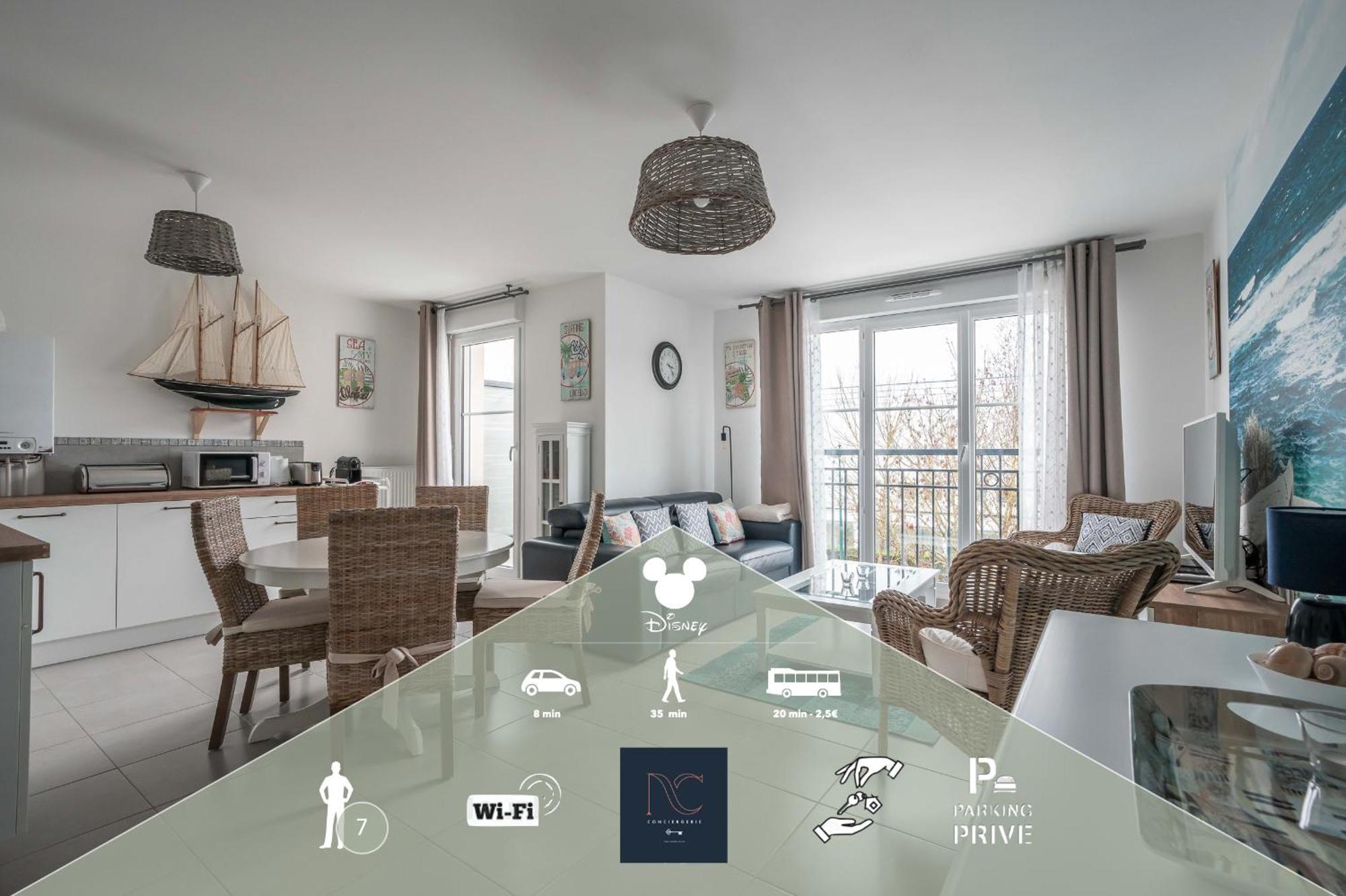 *Disneyland-Paris* 7Pers, Wifi, Netflix, Parking Montevrain Exterior photo